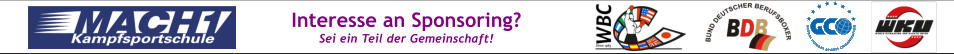 Interesse an Sponsoring? Sei ein Teil der Gemeinschaft!